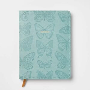 Embossed Butterfly Softcover Journal – Narrow Rule, 240 Pages