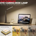 Sunturalux LED Desk Lamp Dimmable Desk Light with USB A+C Foldable Table Lamp with 4 Color Modes White - Image 2